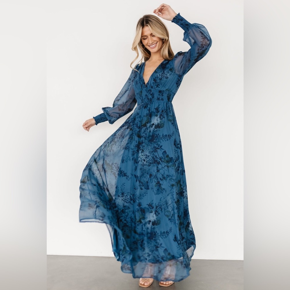 Baltic Born Blue Floral Maxi Dress